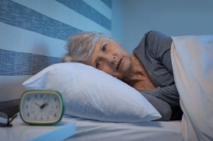Senior woman with insomnia