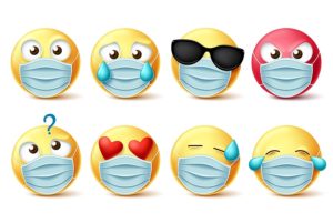 emoji wearing masks against COVID-19